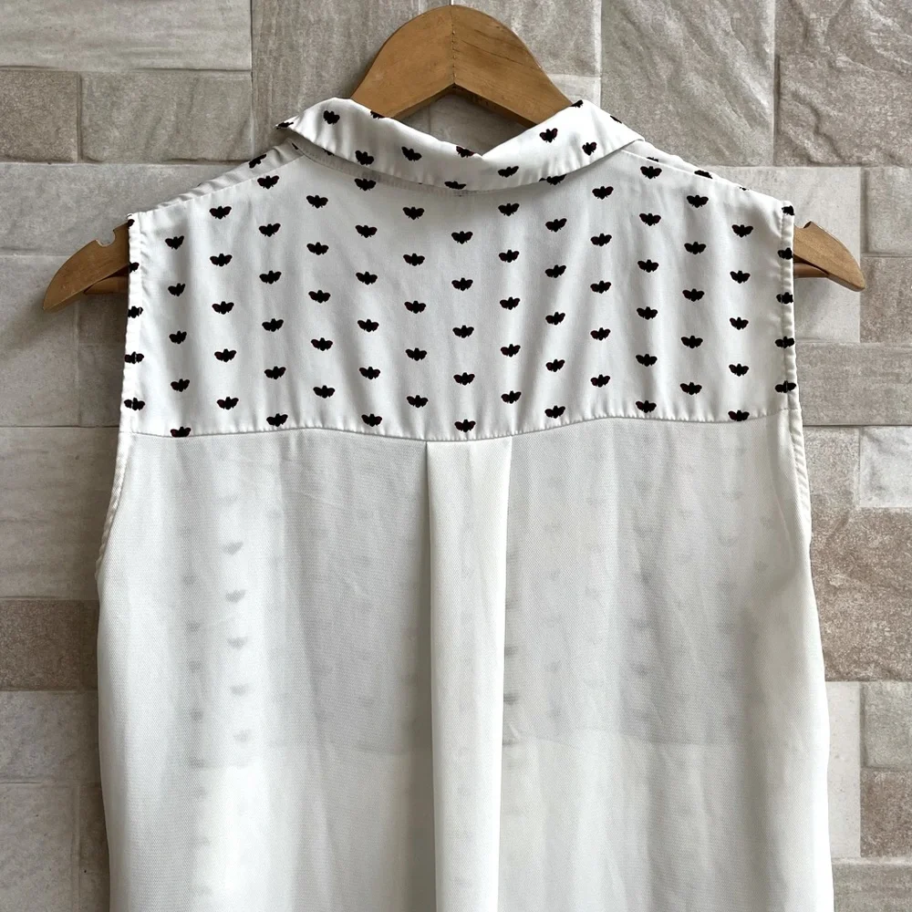 Knee length buttoned down georgette shirt dress - Picture 4 of 5